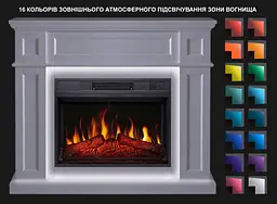 Камінокомплект ArtiFlame Linz AF23S білий з LED підсвічуванням - мініатюра 4