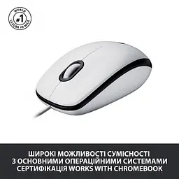 Миша Mouse M100 White Logitech teh0022132 - мініатюра 4