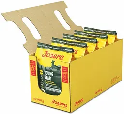 Упаковка сухого корму Josera Young Star для цуценят беззерновий 5 шт по 900 г (4032254745327)
