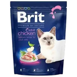 Сухий корм Brit Premium Cat by Nature Adult Chicken для кішок, з куркою, 300 г