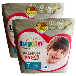 Підгузки-трусики Lupilu Premium 7 (17+ кг) 56 шт