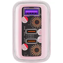 Зарядний пристрій 3xUSB 65W (2xUSB-C+USB-A) Gan A45 Fast Charger Cherry blossom Acefast - мініатюра 2