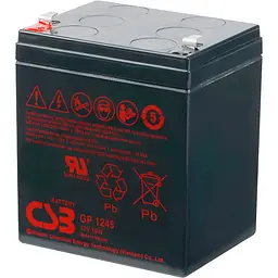 Акумулятор CSB AGM 12V (12V/4.5Ah/54Wh) (GP1245) [112287] - мініатюра 1