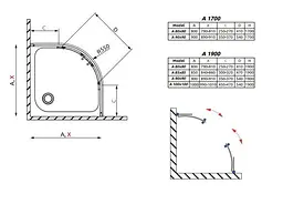 Душова кабіна Radaway Premium Plus A 90x90x170 скло фабрік 30401-01-06N - мініатюра 4