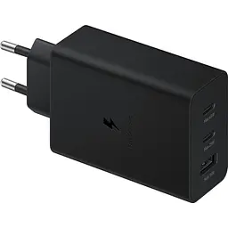 Зарядний пристрій Samsung 65Вт 2xUSB-С PD PPS/USB-A, чорний (EP-T6530NBEGEU)