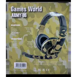 Універсальні накладні навушники Army96 A Bluetooth хакі (MER-15579_481) - мініатюра 3