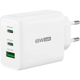 Зарядний пристрій J5create 1xUSB + 2xUSB-C 65W GaN QC3.0/PD/PPS (JUP3365E-EN) - мініатюра 2