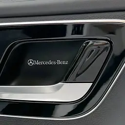 Наклейка з логотипом Mercedes метал, на клейкій стрічці 1шт (універсальна) - мініатюра 5
