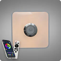 Люстра світлодіодна 517 Dlight RGB з пультом і колонкою 45Вт Білий (02152) - мініатюра 7