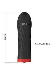 Вібратор B - Series Magic Rechargeable Silicone Touch, 8.5 см (чорний) - мініатюра 3