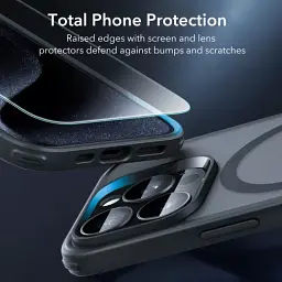 Чохол із склом ESR Classic Pro Case (HaloLock) Set Frosted Black для iPhone 15 Pro (1A7230103) - мініатюра 4