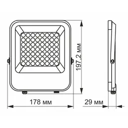 Прожектор Videx LED PREMIUM VIDEX F2 30W 5000K (VL-F2-305G) - мініатюра 2
