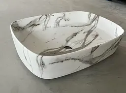 Умивальник накладний Mixxus Premium Bevel-0102 marble 495x370x135 мм MP6519, Мармур - мініатюра 7