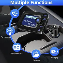 Автомобільний DAB+ Bluetooth адаптер DeepBetter з LCD дисплеєм, AUX і USB - мініатюра 3