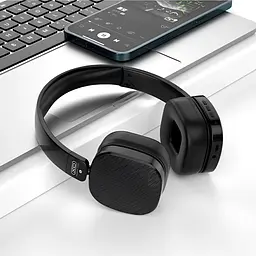 Бездротові Bluetooth stereo навушники (гарнітура) XO BE23 (Black) - мініатюра 5
