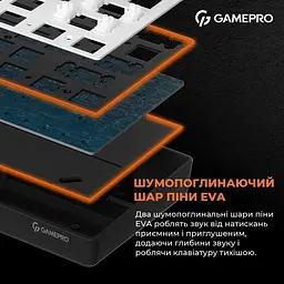 Клавіатура бездротова GamePro MK130G Pro Outemu Red Switch Hot-Swap RGB Black - мініатюра 4
