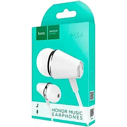 HF Hoco M34 White + mic + button call answering - мініатюра 2
