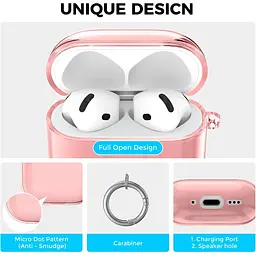 Чохол AhaStyle Silicone Case для Apple AirPods 4 Transparent Pink [CP-WG164-CPK] [133824] - мініатюра 3