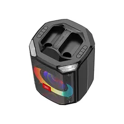Портативна акустика XO F48 Dual Wheat 8" Phantom RGB Bluetooth Speaker караоке 40W бездротова - мініатюра 3