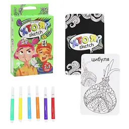 Розважальна та розвиваюча настільна гра "Хто Я? Scetch" укр HIM-06-01U Danko Toys (4823102811406)