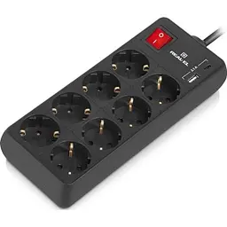 Мережевий фільтр живлення REAL-EL RS-PROTECT 805 3m, black (EL122300043) - мініатюра 4