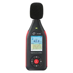 Вимірювач рівня шуму (шумомер) цв дисплей, фільтр А/С, USB BENETECH GT1355B