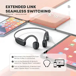 Бездротові спортивні кісткові навушники Langsdom Opetec Race Bluetooth-гарнітура з вбудованою пам'яттю 32G - мініатюра 3