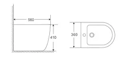 Біде підлогове Mixxus Premium Ellipse-0601 580x360x410 мм MP6594, Білий - мініатюра 2