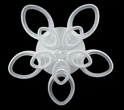 Люстра стельова LED Splendid Ray L78365/5+5, 240W, білий, сучасний стиль з пультом - мініатюра 2