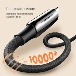 Дата кабель USB-C to USB-C 1.0m (PVC+Aluminum Alloy) (PD Fast Charging 240W) 5А black ColorWay (CW-CBPDCC069-BK) - мініатюра 9