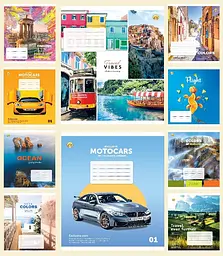 Зошити учнівські 24 аркуша клітинка Тверда ТЕ21316 24КВ4-МІКС, 20 шт. в упаковці