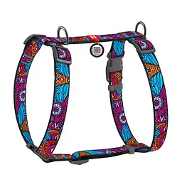 Шлея для собак Waudog Nylon Літо, H-подібна, анатомічна, L (50-90х60-100х2, 5 см), різнокольоровий (5575)
