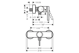 Змішувач для душу Hansgrohe Zesis S chrome 74621000 - мініатюра 2