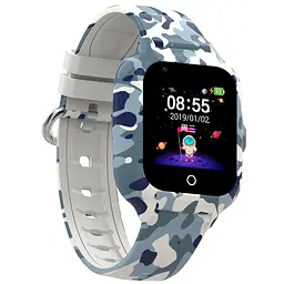 Смарт годинник-телефон дитячі Wonlex KT22S 4G камера прослуховування геозона WI-FI GPS SIM Grey (17001)