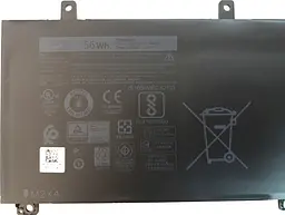 Акумулятор для ноутбука Dell XPS 15-9560 (short) H5H20, 56Wh (4649 mAh), 3cell, 11.4V, Li-ion, чорний - мініатюра 3