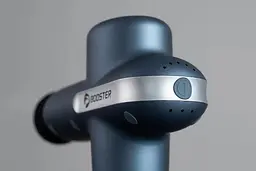 Перкусійний масажний пістолет Lightsaber Booster U1 М'язовий масажер (6 насадок) 2500 мА·год Синій - мініатюра 3