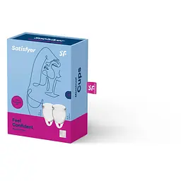 Менструальні чаші Satisfyer Feel Confident Menstrual Cup 2 шт. прозорі - мініатюра 3