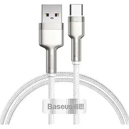 Кабель Baseus Cafule Metal Data Cable USB-A to USB-C 1m White (CAKF000102) [169650]