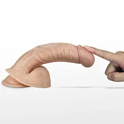 Вібратор Lovetoy Real Extreme 22 см тілесний - мініатюра 4