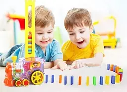 Іграшка поїзд доміно DOMINO Happy Truck 60 деталей Розвиваючий конструктор паровозик музичний - мініатюра 4
