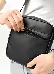 Сумка чоловіча через плече месенджер Sambag Makros чорна 23 х 19 х 7 см (70230001m) - мініатюра 6