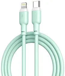 USB Кабель XO NB208A Type-C-Lightning Liquid Silicone 20W 3A 1.0m Зелений