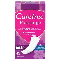 Щоденні прокладки Carefree Plus Large Fresh 36 шт. (3574661604770/3574661487656)