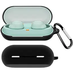 Чохол-накладка DK Silicone Candy Friendly з карабіном для Sony WF-C500 (black)