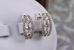 Сережки Xuping Jewelry світлофор 1.5 см сріблясті