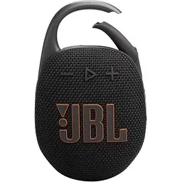 Колонка портативна 1.0 JBL Clip 5 Black, 7B, Bluetooth, живлення від акумулятора, IP67 водонепроникна