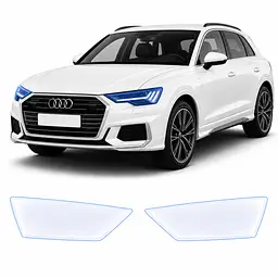 Антигравійна захисна бронеплівка за лекалами для Audi Q3 F3 2018-2024 - оптика (фари та ПТФ)
