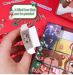 Календар Адвент Merry Christmas Набір для створення прикрас з браслетами в стилі Pandora - мініатюра 3
