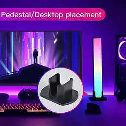 Настільна LED лампа RGB 5V Panel 3 Bluetooth dual pack USB interface with app Black - мініатюра 5