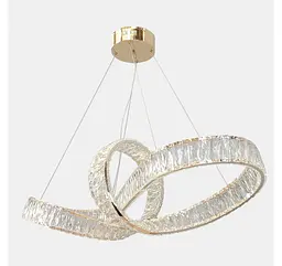 Велика лінійна золота кришталева LED люстра Artlight 549-1000GD довжиною 98 см, 138W, пульт та диммер - мініатюра 3